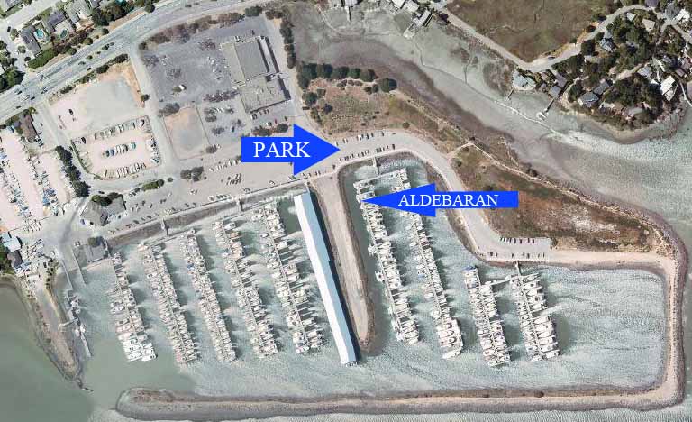 Aldebaron location in the marina