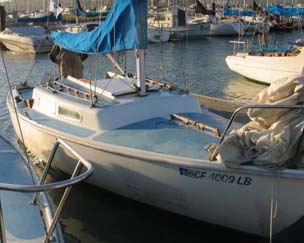 In the slip, just returned from sailing